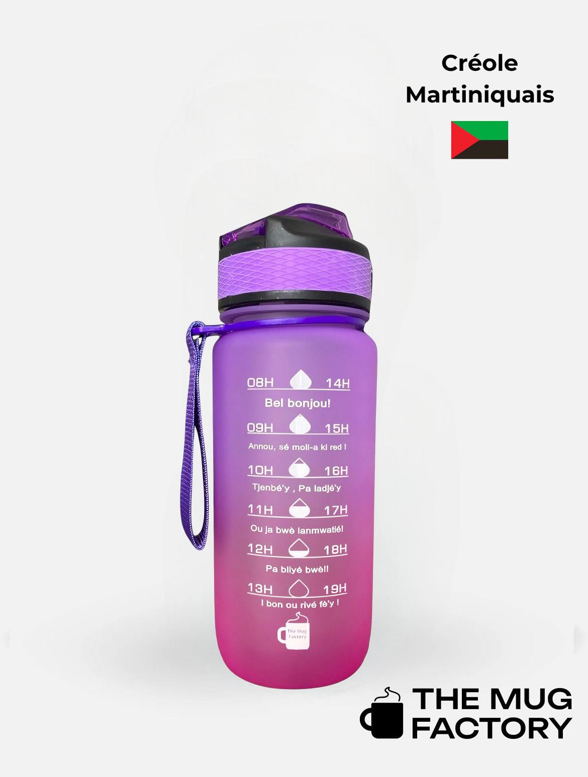 Baby Motivational 600ml - Gourde Motivante pour Enfant Créole Martiniquais