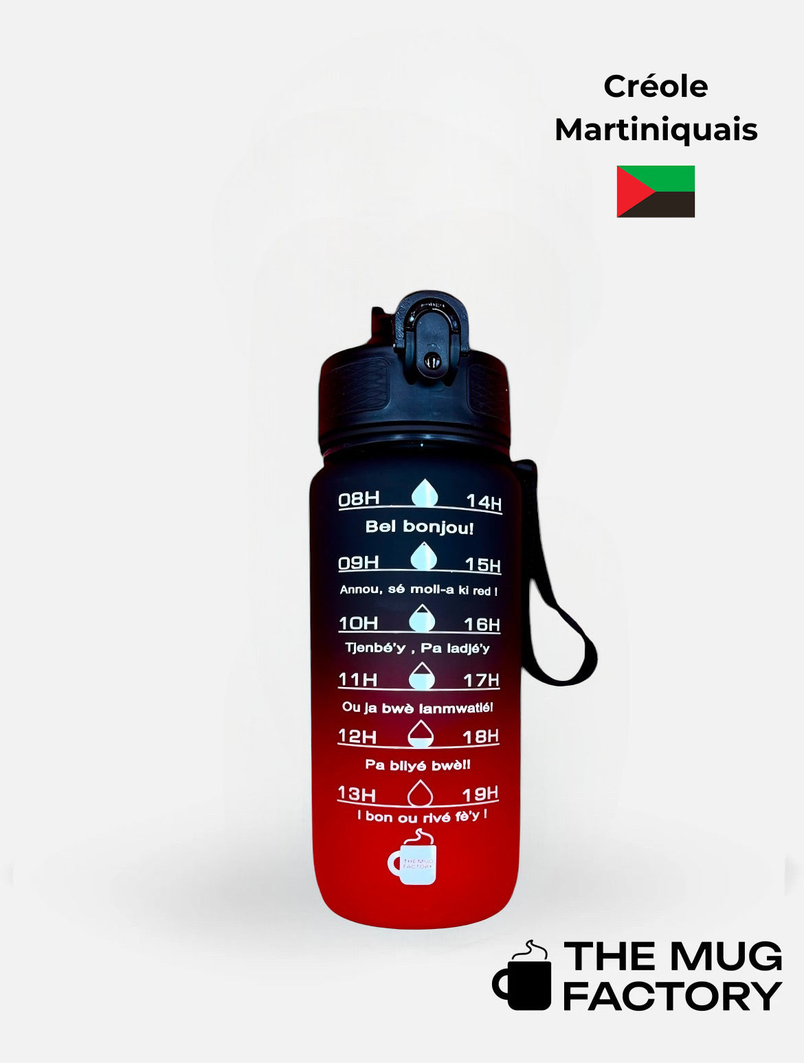 Baby Motivational 600ml - Gourde Motivante pour Enfant Créole Martiniquais