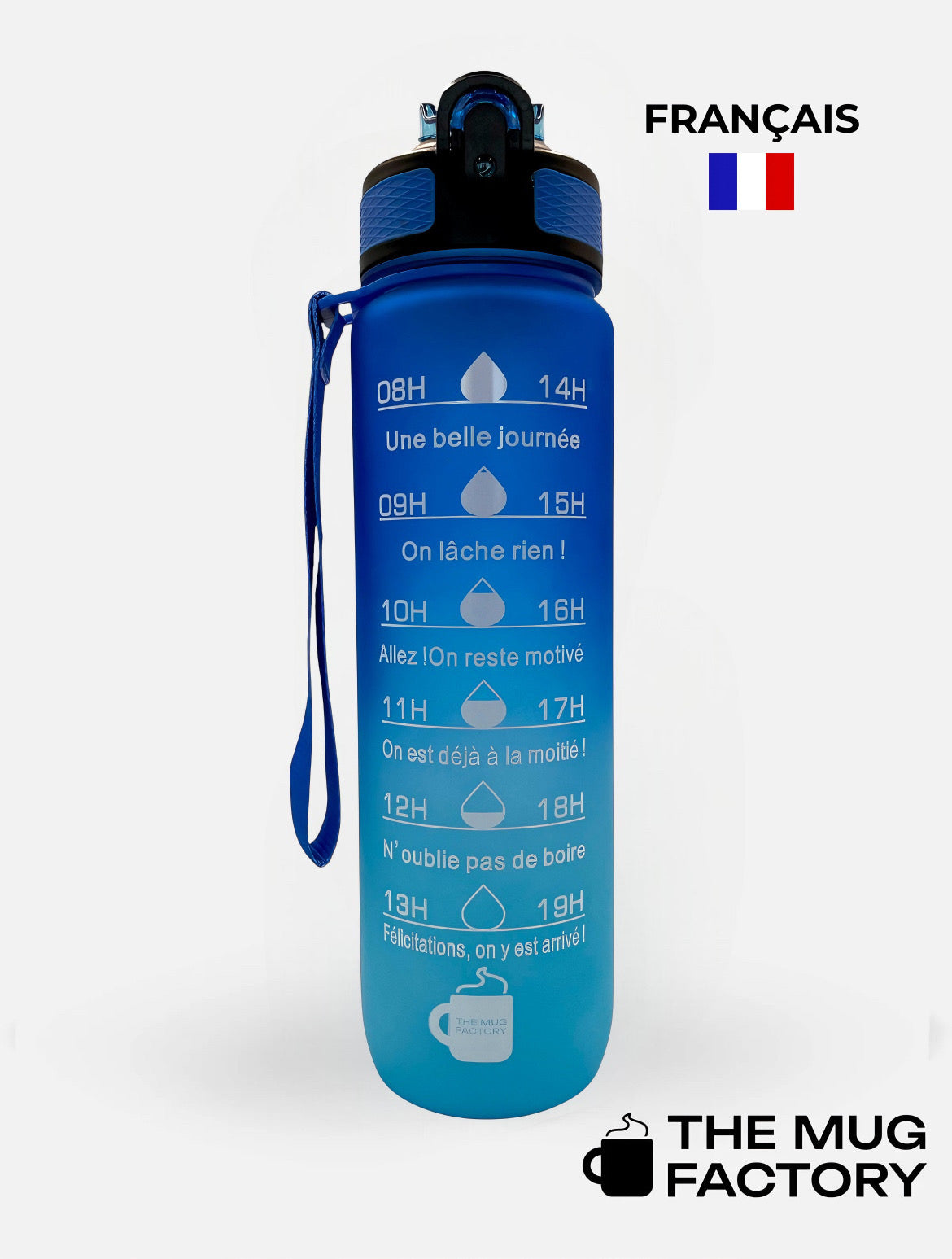 Motivational Bottle 1L - Gourde motivante en Français