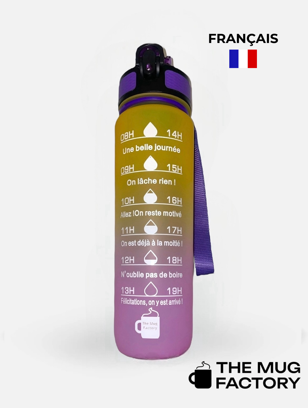 Motivational Bottle 1L - Gourde motivante en Français