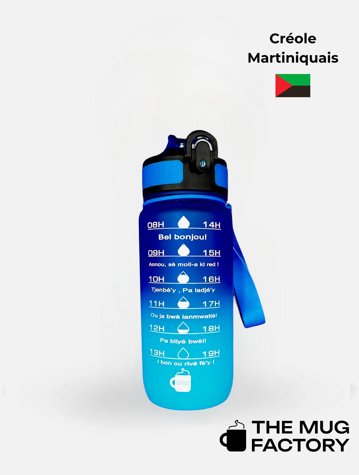 Baby Motivational 600ml - Gourde Motivante pour Enfant Créole Martiniquais