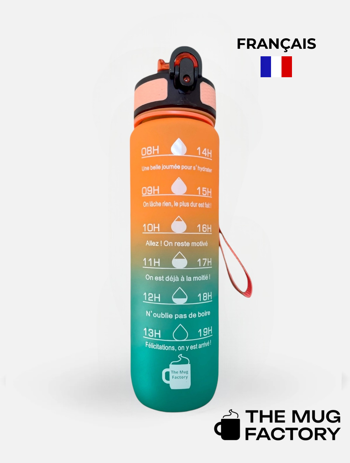 Motivational Bottle 1L - Gourde motivante en Français