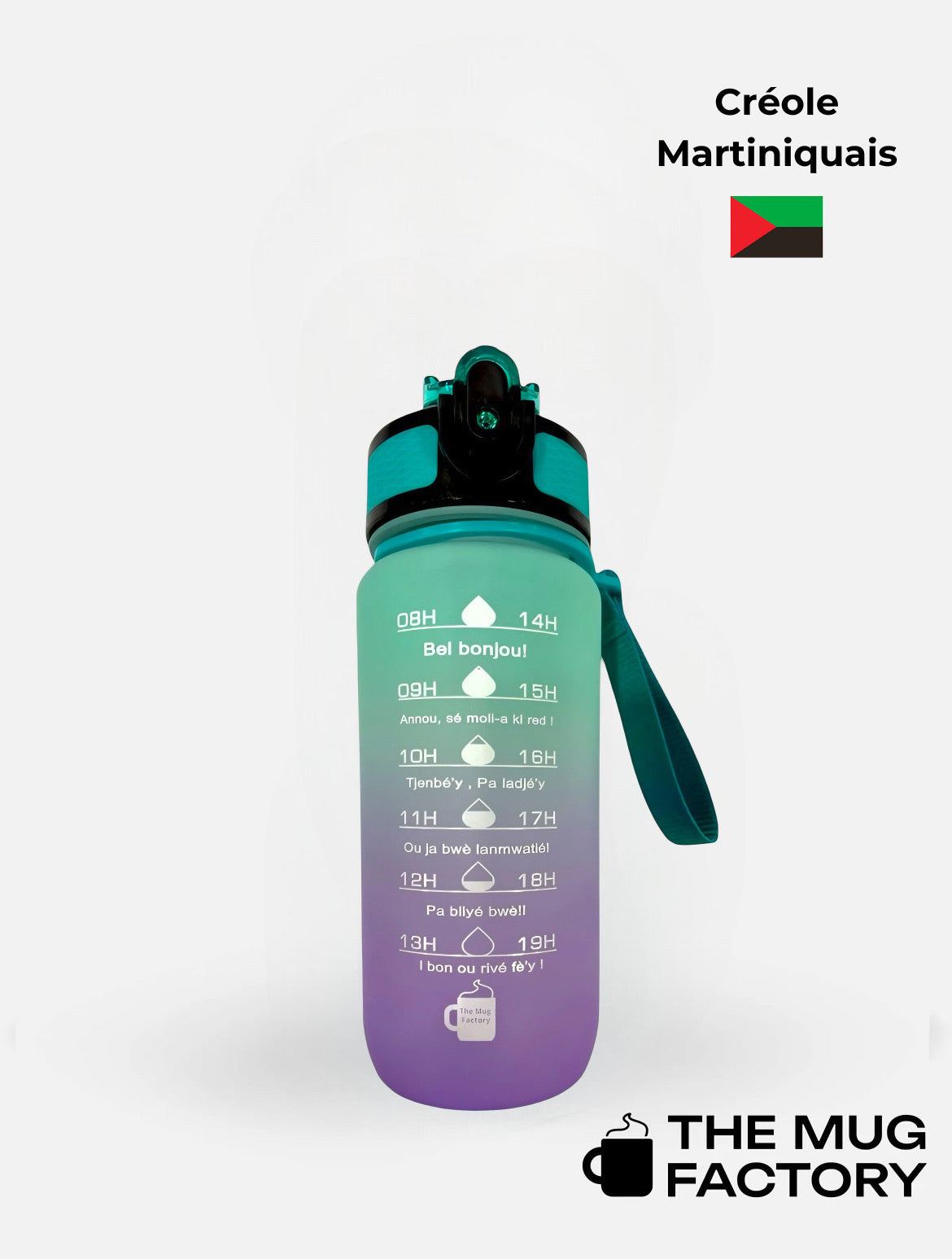 Baby Motivational 600ml - Gourde Motivante pour Enfant Créole Martiniquais