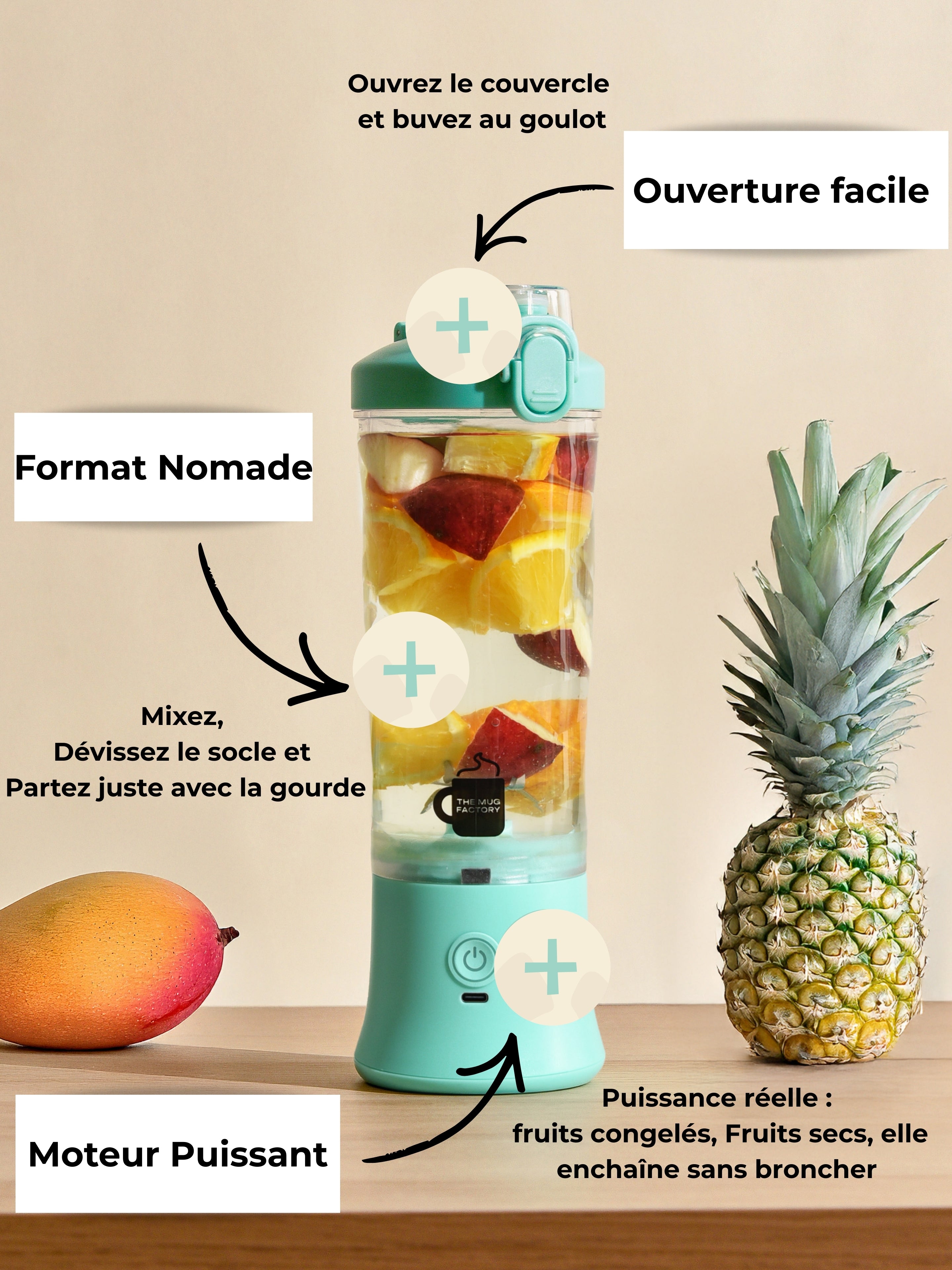 Smoothie Bottle - Mixeur portable