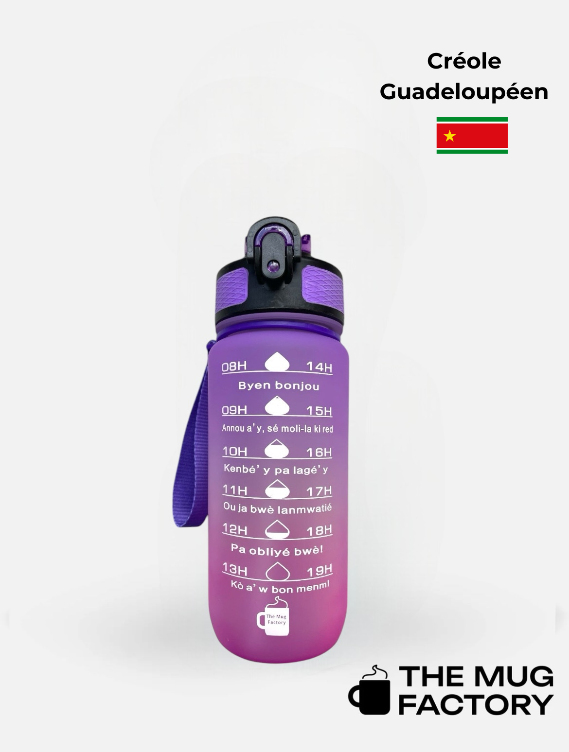 Baby Motivational 600ml - Gourde Motivante pour Enfant Créole Guadeloupéen