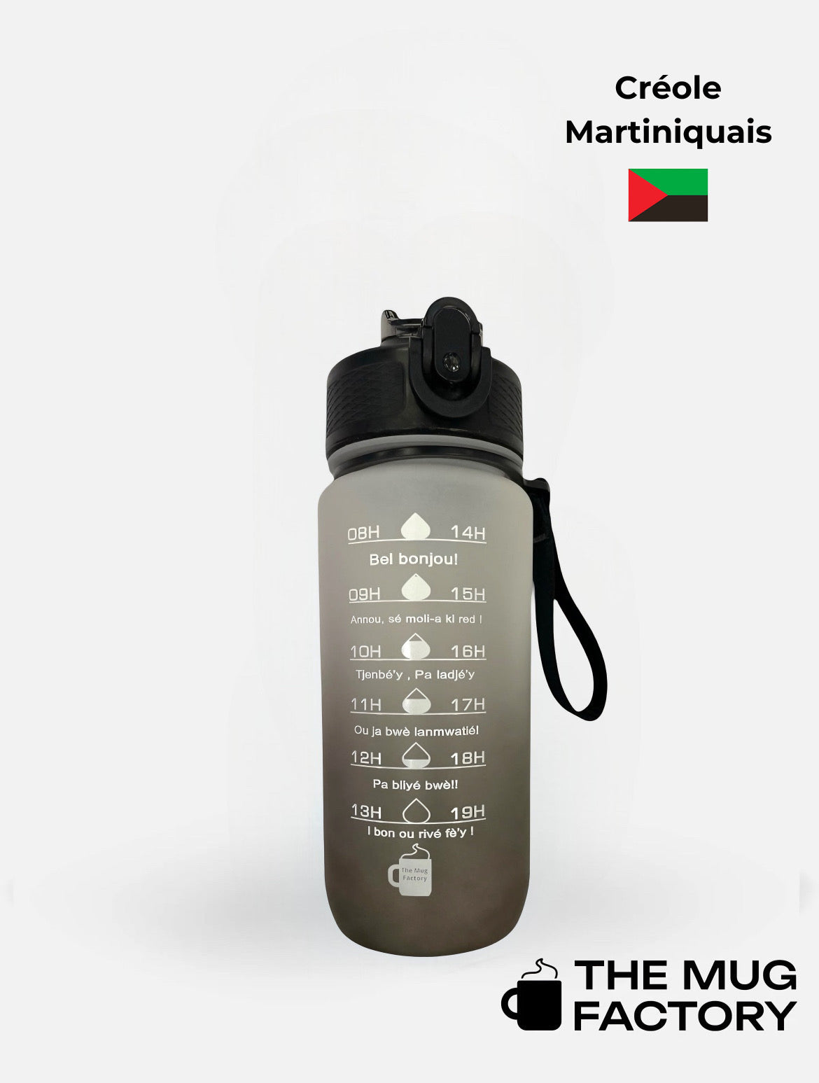 Baby Motivational 600ml - Gourde Motivante pour Enfant Créole Martiniquais