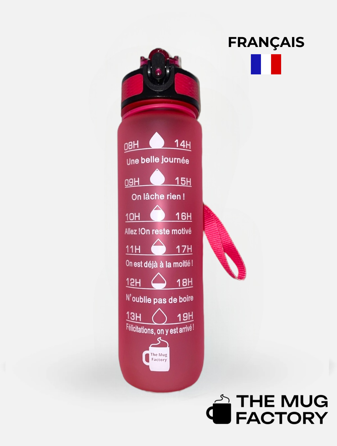 Motivational Bottle 1L - Gourde motivante en Français