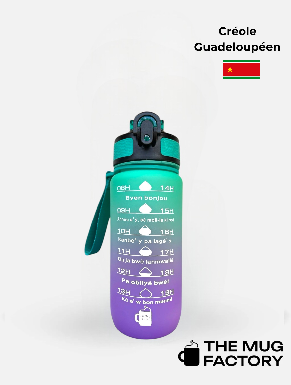 Baby Motivational 600ml  - Gourde Motivante pour Enfant Créole Guadeloupéen