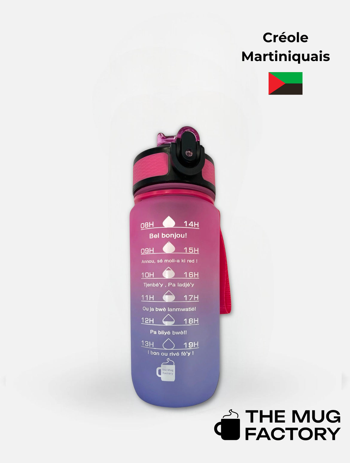 Baby Motivational 600ml - Gourde Motivante pour Enfant Créole Martiniquais